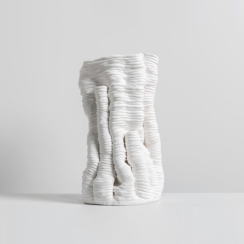 Popcorn Abstract Resin Vase – Modern Art Sculpture Home Décor - Large (34.5 x 19 x 18 cm) - 