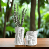 Popcorn Abstract Resin Vase – Modern Art Sculpture Home Décor - Large (34.5 x 19 x 18 cm) - 