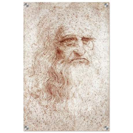 Portrait of a Man in Red Chalk Drawing by Leonardo da Vinci | Vintage wall art print - Acrylic Print - 40x60 cm / 16x24″ - 