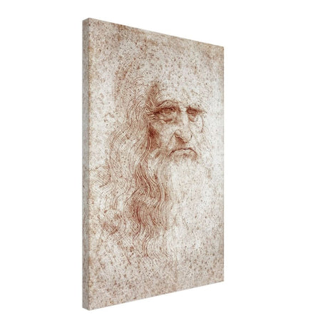 Portrait of a Man in Red Chalk Drawing by Leonardo da Vinci | Vintage wall art print - Canvas - 40x60 cm / 16x24″ - 
