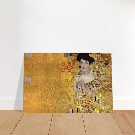 Portrait of Adele Bloch - Bauer by Gustav Klimt | Vintage wall art print - Brushed Aluminum Print - 40x60 cm / 16x24″ - 