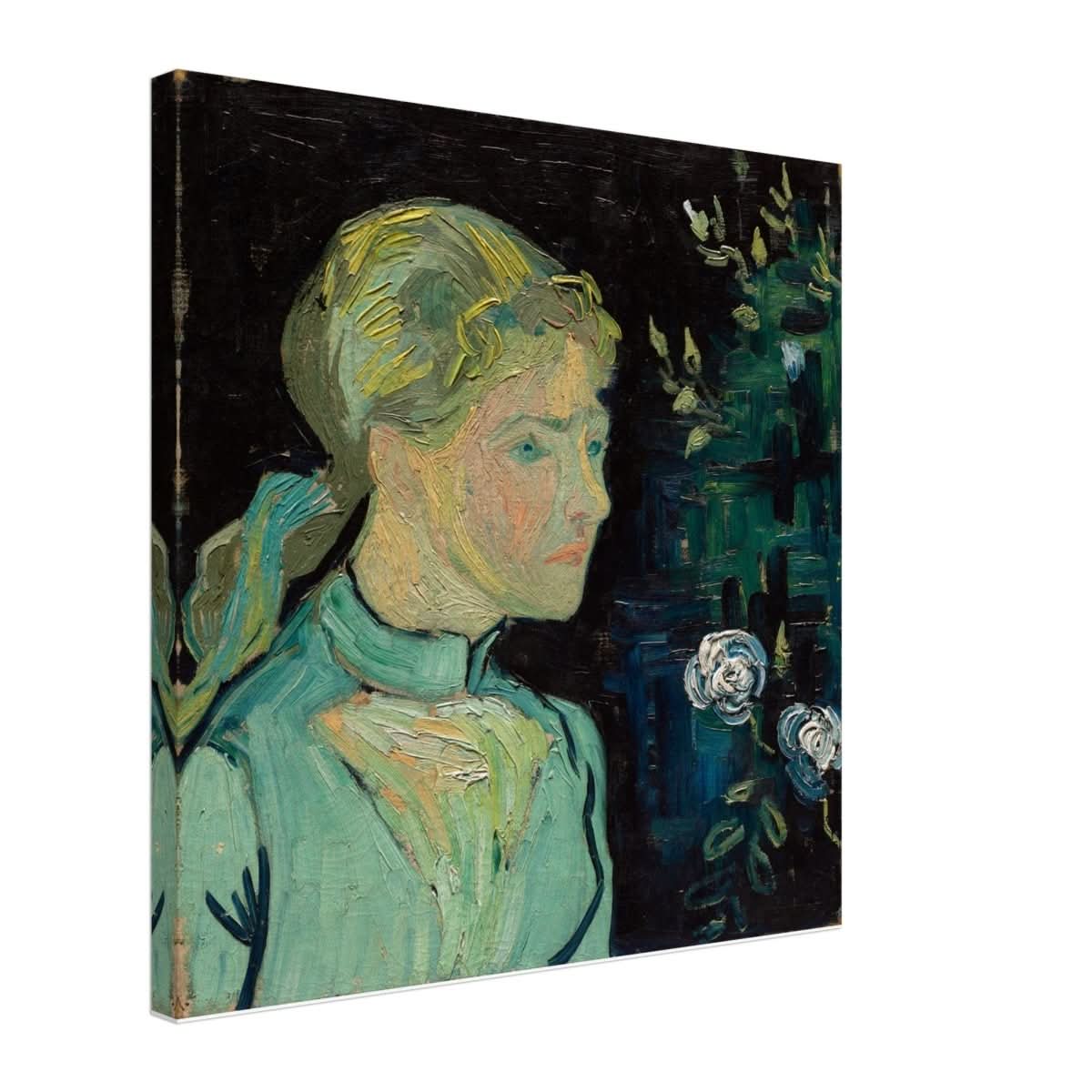 Portrait of Adeline Ravoux by Vincent van Gogh - Canvas - 50x50 cm / 20x20″ - Slim