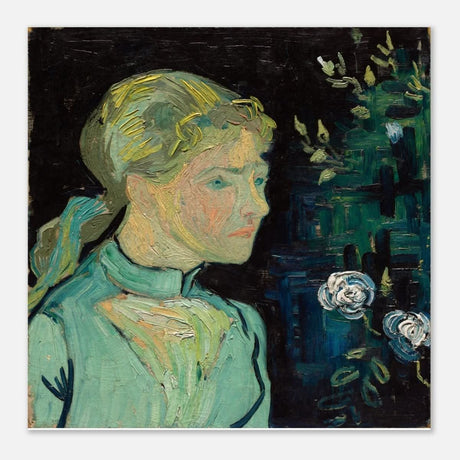 Portrait of Adeline Ravoux by Vincent van Gogh - Aluminum Print - 50x50 cm / 20x20″ - 
