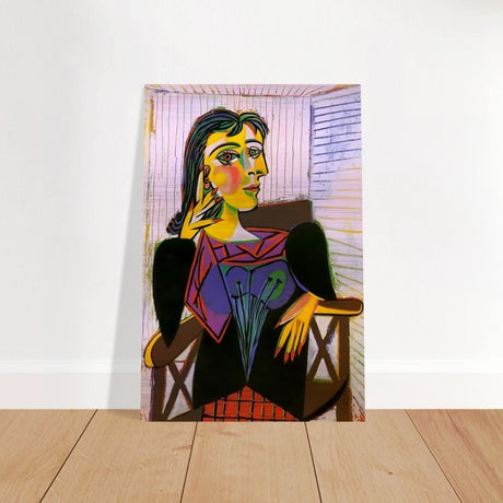 Portrait of Dora Maar by Pablo Picasso | Cubism wall art print - Brushed Aluminum Print - 30x45 cm / 12x18″ - 