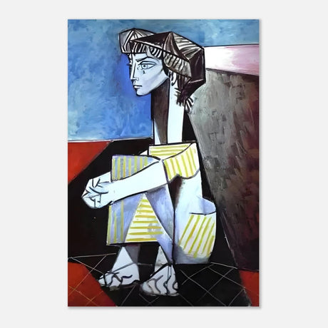Portrait of Jacqueline Roque by Pablo Picasso 1954 - Aluminum Print - 40x60 cm / 16x24″ - 