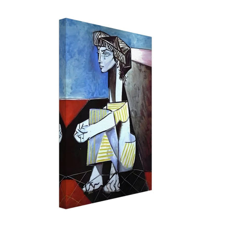 Portrait of Jacqueline Roque by Pablo Picasso 1954 - Canvas - 30x45 cm / 12x18″ - Thick