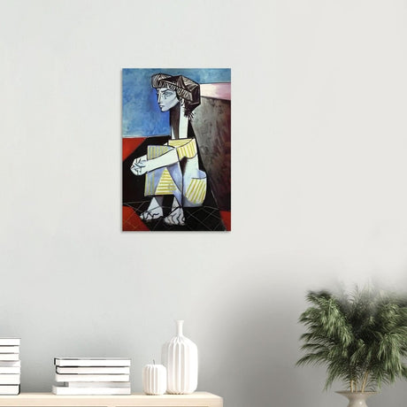 Portrait of Jacqueline Roque by Pablo Picasso 1954 - Wood Prints - 40x60 cm / 16x24″ - 10 mm