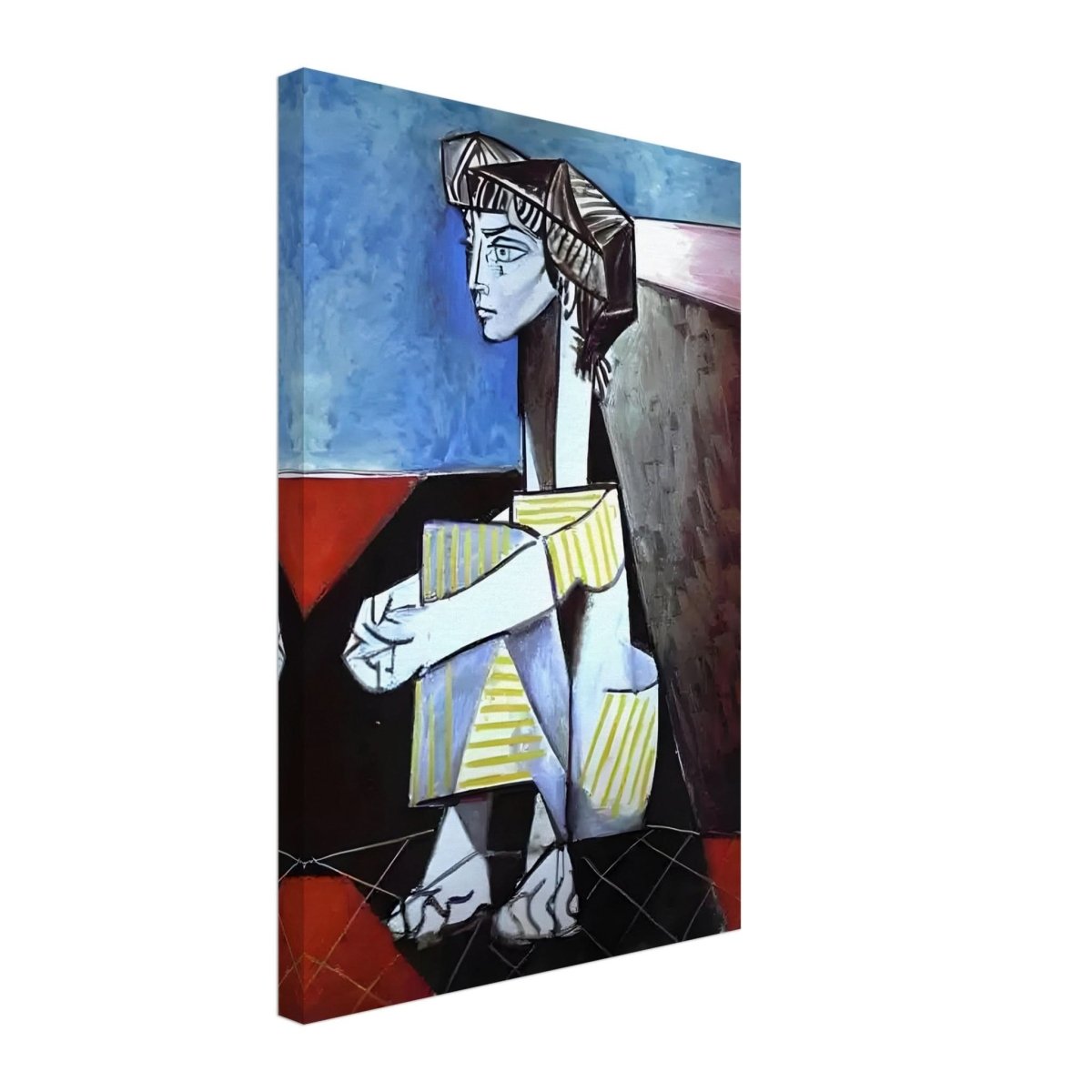 Portrait of Jacqueline Roque by Pablo Picasso 1954 - Canvas - 40x60 cm / 16x24″ - Thick