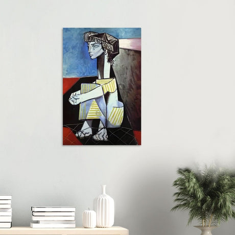 Portrait of Jacqueline Roque by Pablo Picasso 1954 - Wood Prints - 50x75 cm / 20x30″ - 10 mm