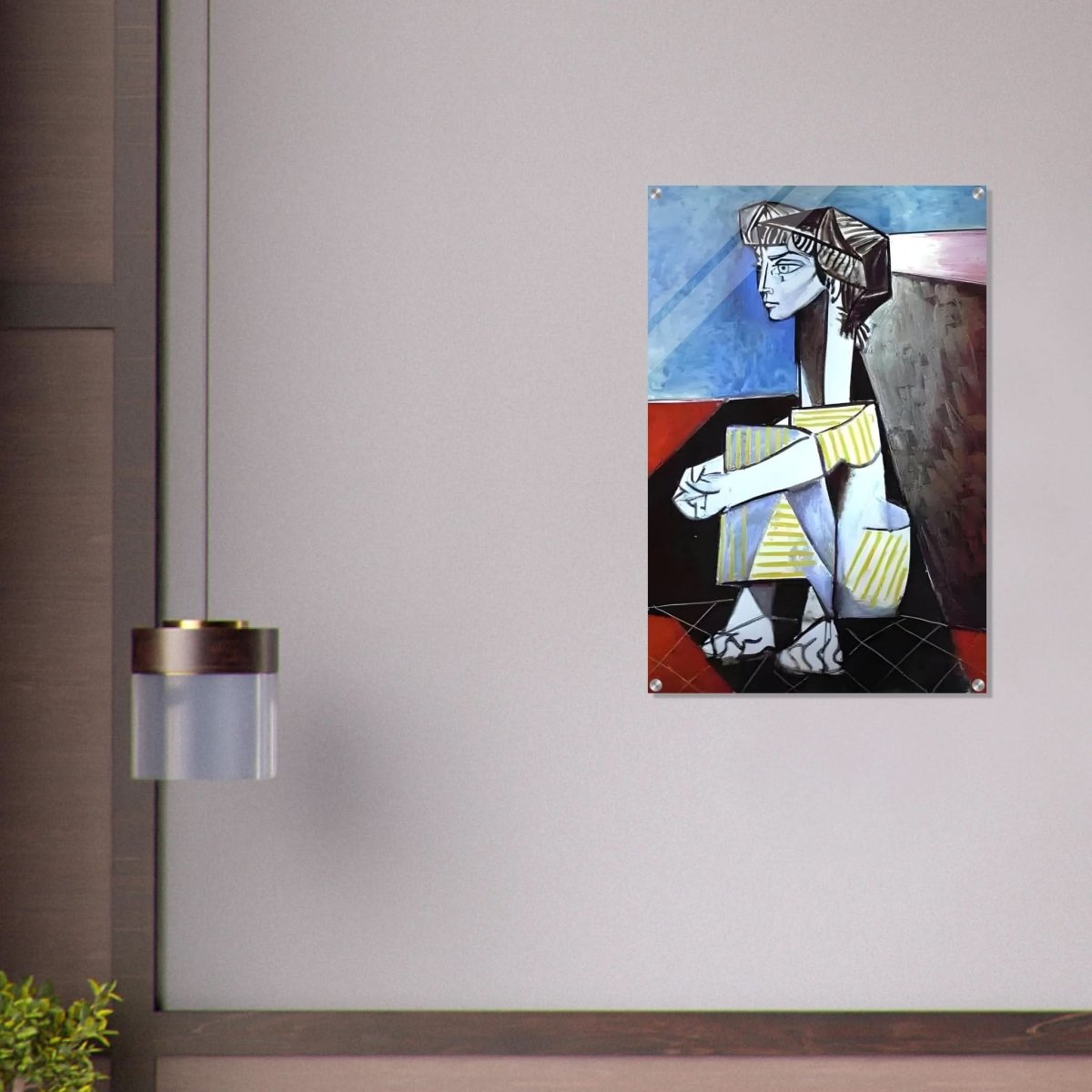 Portrait of Jacqueline Roque by Pablo Picasso 1954 - Acrylic Print - 60x90 cm / 24x36″ - 