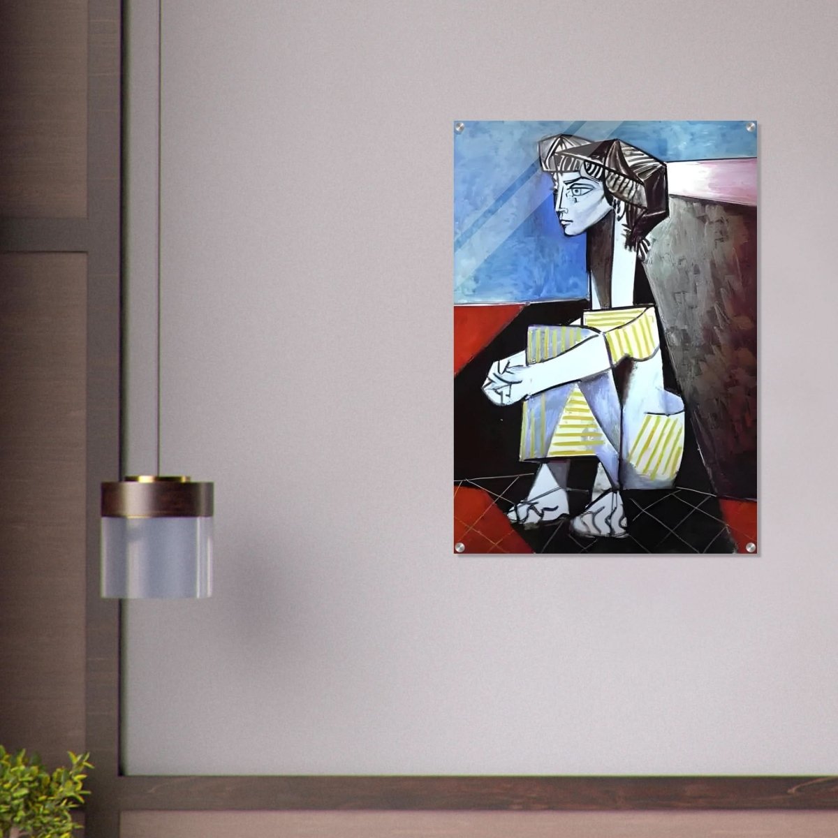 Portrait of Jacqueline Roque by Pablo Picasso 1954 - Acrylic Print - 70x100 cm / 28x40″ - 