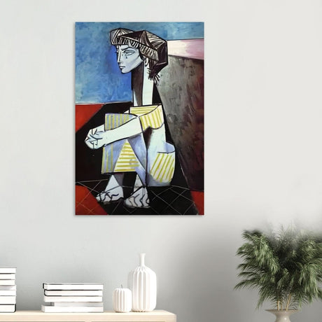 Portrait of Jacqueline Roque by Pablo Picasso 1954 - Wood Prints - 60x90 cm / 24x36″ - 20 mm