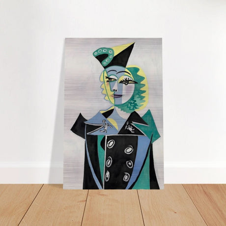 Portrait Of Nusch Eluard by Pablo Picasso - Brushed Aluminum Print - 40x60 cm / 16x24″ - 