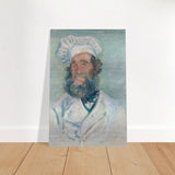 Portrait of Père Paul by Claude Monet | Vintage wall art print - Brushed Aluminum Print - 50x75 cm / 20x30″ - 