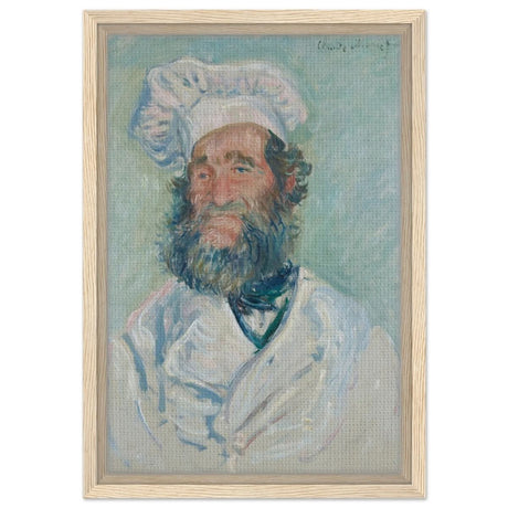 Portrait of Père Paul by Claude Monet | Vintage wall art print - Framed Canvas - 30x45 cm / 12x18″ - Wood frame
