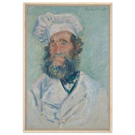 Portrait of Père Paul by Claude Monet | Vintage wall art print - Framed Canvas - 60x90 cm / 24x36″ - Wood frame