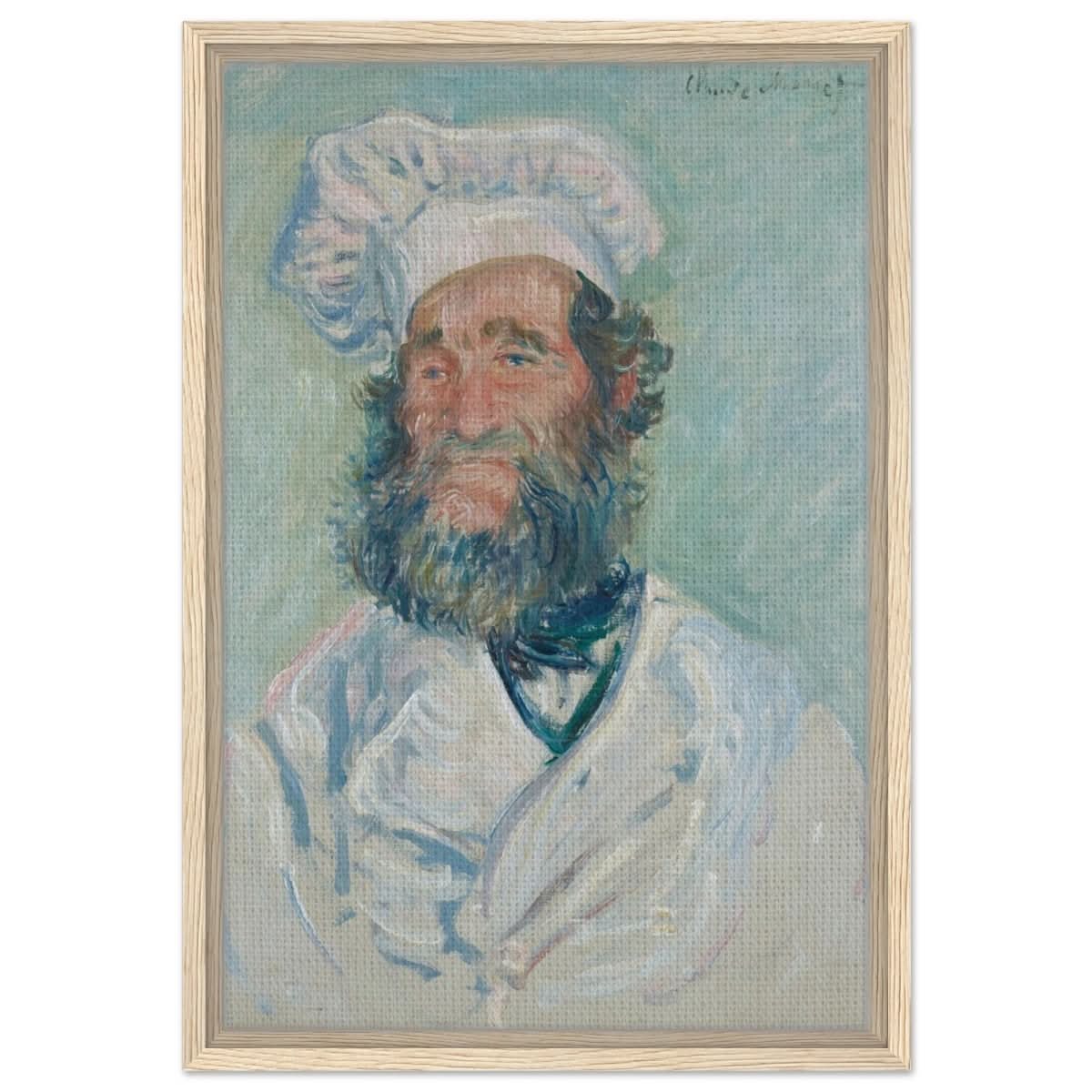 Portrait of Père Paul by Claude Monet | Vintage wall art print - Framed Canvas - 40x60 cm / 16x24″ - Wood frame