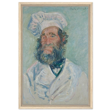 Portrait of Père Paul by Claude Monet | Vintage wall art print - Framed Canvas - 40x60 cm / 16x24″ - Wood frame