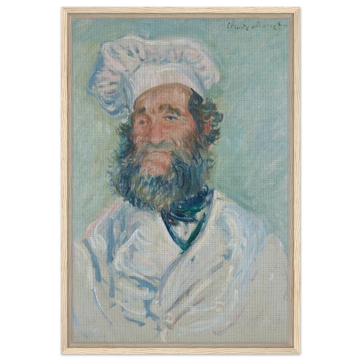 Portrait of Père Paul by Claude Monet | Vintage wall art print - Framed Canvas - 50x75 cm / 20x30″ - Wood frame