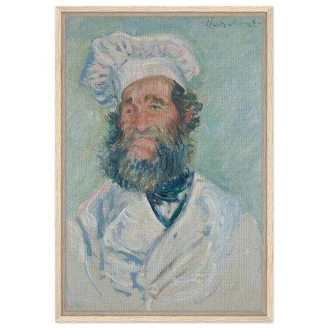 Portrait of Père Paul by Claude Monet | Vintage wall art print - Framed Canvas - 50x75 cm / 20x30″ - Wood frame