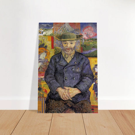 Portrait of Père Tanguy (1887) by Vincent van Gogh | Vintage wall art print - Brushed Aluminum Print - 50x75 cm / 20x30″ - 