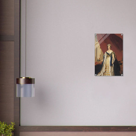 Portrait of Queen Victoria in Coronation Robes by Franz Xaver Winterhalte Vintage Wall Art - Acrylic Print - 40x60 cm / 16x24″ - 