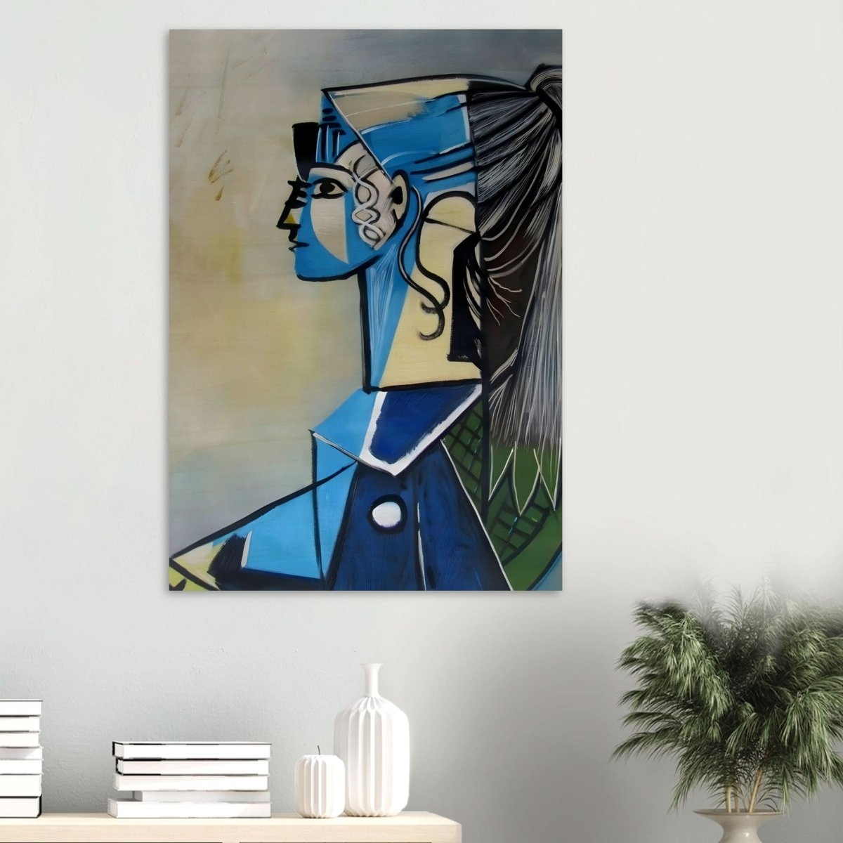 Portrait of Sylvette David By Pablo Picasso 1954 - Wood Prints - 70x100 cm / 28x40″ - 10 mm