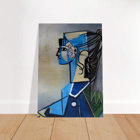 Portrait of Sylvette David By Pablo Picasso 1954 - Brushed Aluminum Print - 70x100 cm / 28x40″ - 