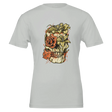 Premium Unisex Crewneck T-shirt | Bella | Skeleton Pop Art Print - Silver - Design Option 1 - S