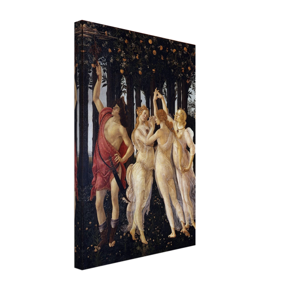 Primavera by Sandro Botticelli | Vintage wall art print - 30x45 cm / 12x18″ - Canvas - 