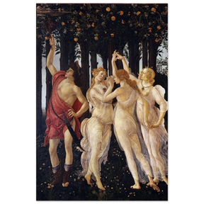 Primavera by Sandro Botticelli | Vintage wall art print - 40x60 cm / 16x24″ - Aluminum Print - 