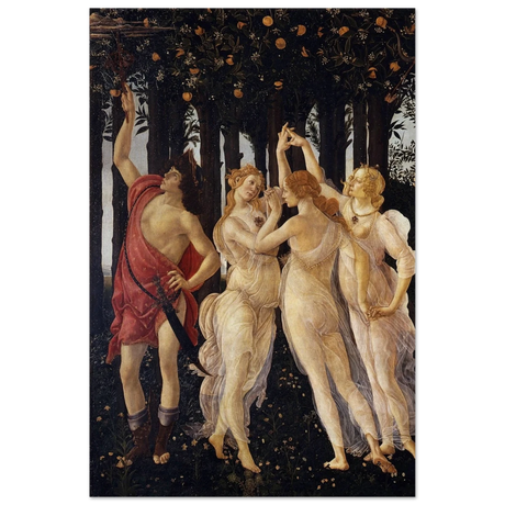 Primavera by Sandro Botticelli | Vintage wall art print - 60x90 cm / 24x36″ - Wood Prints - 