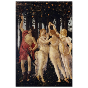 Primavera by Sandro Botticelli | Vintage wall art print - 40x60 cm / 16x24″ - Wood Prints - 