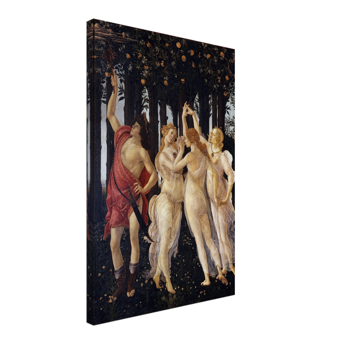 Primavera by Sandro Botticelli | Vintage wall art print - 40x60 cm / 16x24″ - Canvas - 