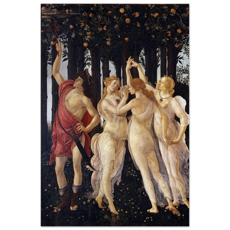 Primavera by Sandro Botticelli | Vintage wall art print - 30x45 cm / 12x18″ - Aluminum Print - 
