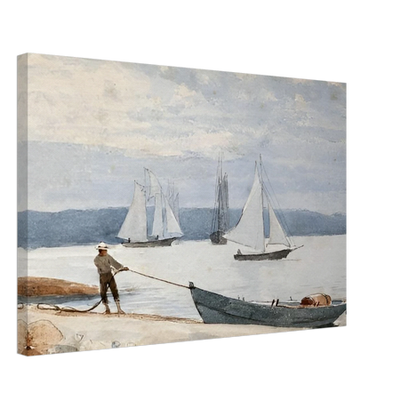 Pulling the Dory – Maritime Vintage Wall Art Print | Winslow Homer - Canvas - 40x60 cm / 16x24″ - 