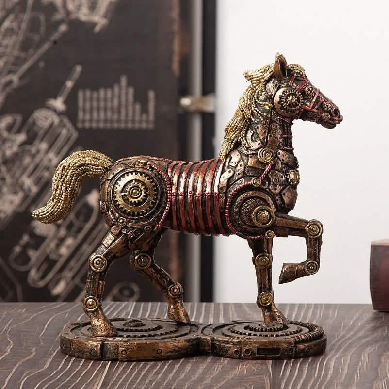 Punk Whale Ship Steampunk Statue Tabletop Decoration Object Accessories - Elephant - 