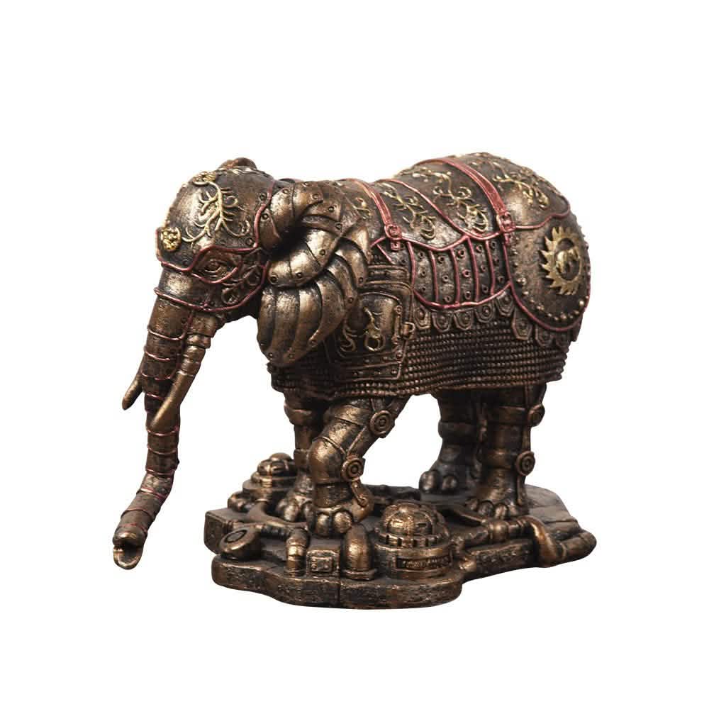 Punk Whale Ship Steampunk Statue Tabletop Decoration Object Accessories - Elephant - 