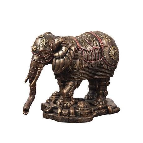Punk Whale Ship Steampunk Statue Tabletop Decoration Object Accessories - Elephant - 