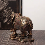 Punk Whale Ship Steampunk Statue Tabletop Decoration Object Accessories - Elephant - 