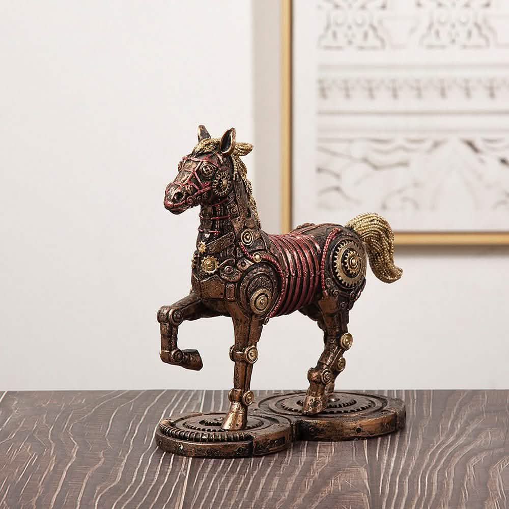 Punk Whale Ship Steampunk Statue Tabletop Decoration Object Accessories - Elephant - 