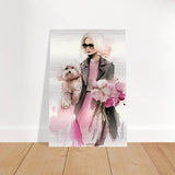 Puppy Love in Style | Contemporary Figurative Art | wall Art Print - Brushed Aluminum Print - 30x45 cm / 12x18″ - 
