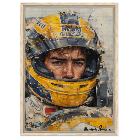 Racing Legend – The Spirit of Speed & Determination | Racing collection wall art print - Framed Canvas - 50x70 cm / 20x28″ - Wood frame