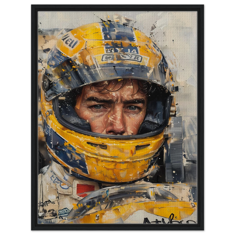Racing Legend – The Spirit of Speed & Determination | Racing collection wall art print - Framed Canvas - 60x80 cm / 24x32″ - Black frame