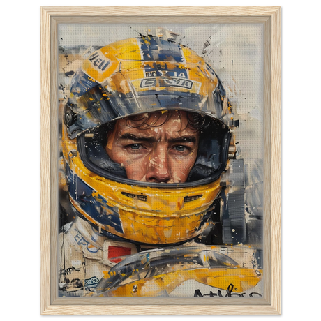 Racing Legend – The Spirit of Speed & Determination | Racing collection wall art print - Framed Canvas - 30x40 cm / 12x16″ - Wood frame