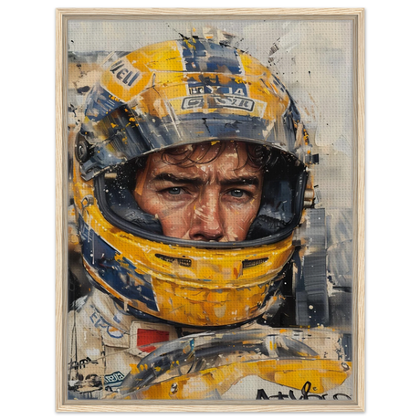Racing Legend – The Spirit of Speed & Determination | Racing collection wall art print - Framed Canvas - 60x80 cm / 24x32″ - Wood frame