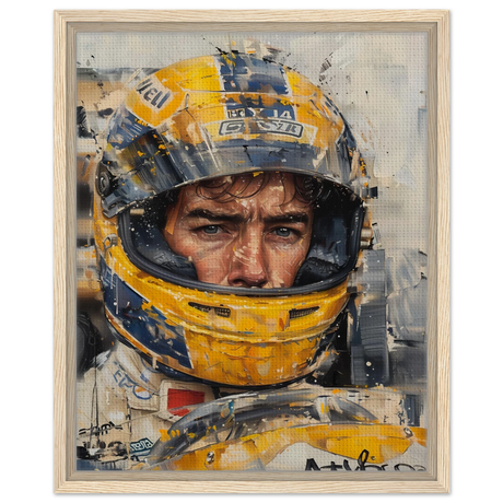 Racing Legend – The Spirit of Speed & Determination | Racing collection wall art print - Framed Canvas - 40x50 cm / 16x20″ - Wood frame