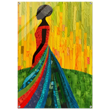 Radiant Silhouette – Afrocentric Collage Wall Art Print - Acrylic Print - 70x100 cm / 28x40″ - 