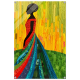 Radiant Silhouette – Afrocentric Collage Wall Art Print - Acrylic Print - 60x90 cm / 24x36″ - 