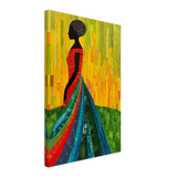 Radiant Silhouette – Afrocentric Collage Wall Art Print - Canvas - 40x60 cm / 16x24″ - 